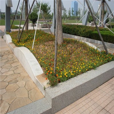 生產(chǎn)庭院花壇石 山盟石材 壓頂石園林綠化工程